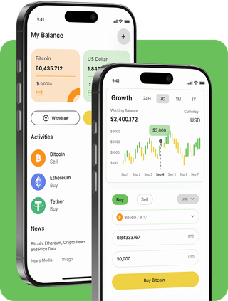 Zervulkait trading platform with live market data